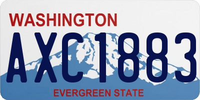 WA license plate AXC1883
