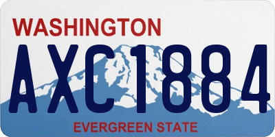 WA license plate AXC1884