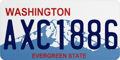 WA license plate AXC1886