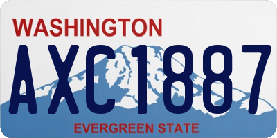 WA license plate AXC1887