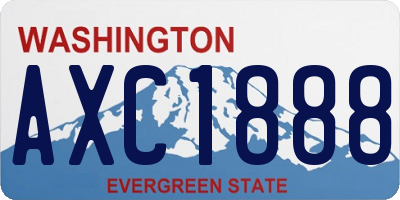 WA license plate AXC1888