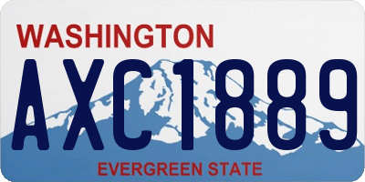 WA license plate AXC1889