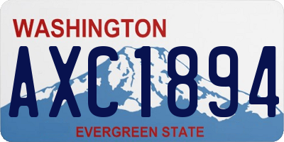 WA license plate AXC1894