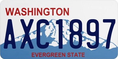WA license plate AXC1897