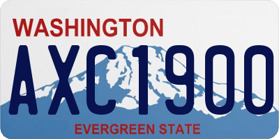 WA license plate AXC1900