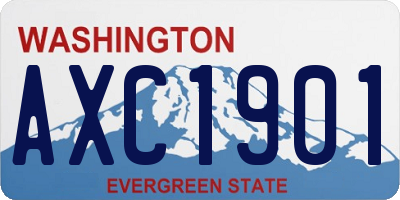 WA license plate AXC1901
