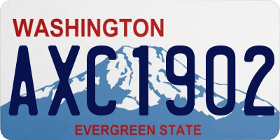 WA license plate AXC1902