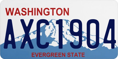 WA license plate AXC1904