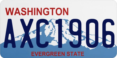 WA license plate AXC1906