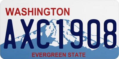 WA license plate AXC1908