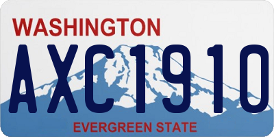 WA license plate AXC1910