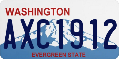 WA license plate AXC1912