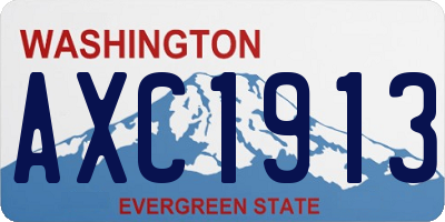 WA license plate AXC1913