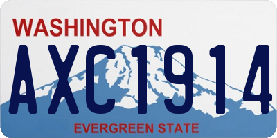 WA license plate AXC1914