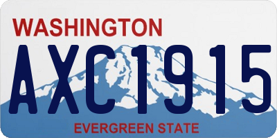 WA license plate AXC1915