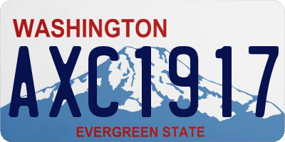 WA license plate AXC1917