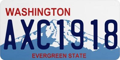 WA license plate AXC1918