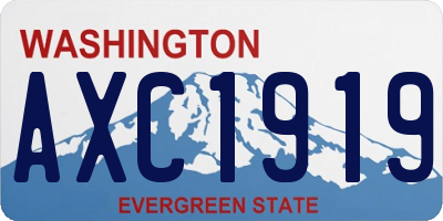 WA license plate AXC1919