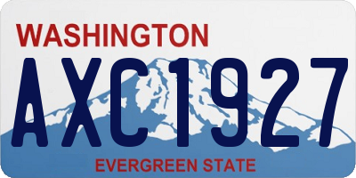 WA license plate AXC1927