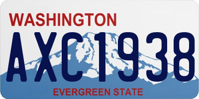WA license plate AXC1938