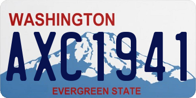 WA license plate AXC1941