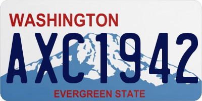 WA license plate AXC1942