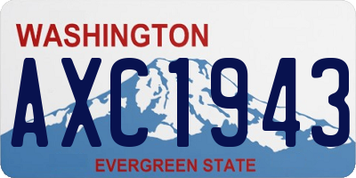 WA license plate AXC1943