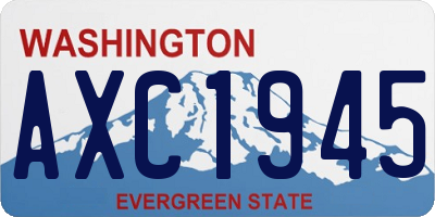 WA license plate AXC1945