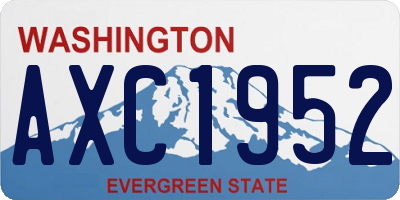 WA license plate AXC1952