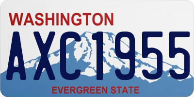WA license plate AXC1955