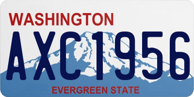 WA license plate AXC1956