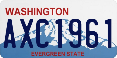 WA license plate AXC1961