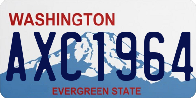 WA license plate AXC1964