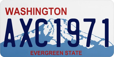 WA license plate AXC1971