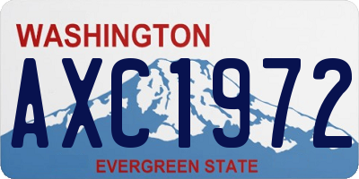 WA license plate AXC1972