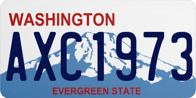 WA license plate AXC1973