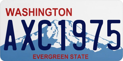 WA license plate AXC1975