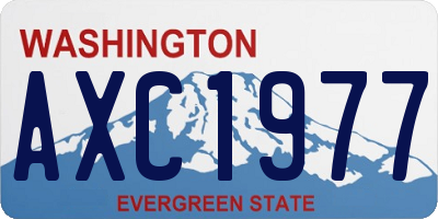 WA license plate AXC1977