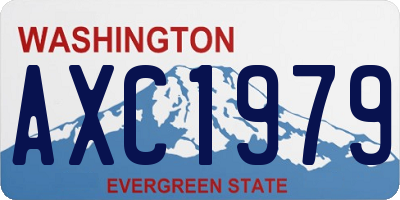 WA license plate AXC1979