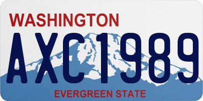 WA license plate AXC1989