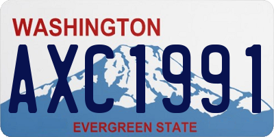 WA license plate AXC1991