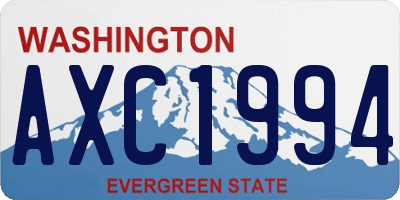 WA license plate AXC1994