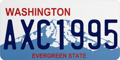 WA license plate AXC1995