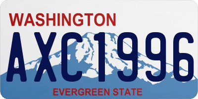 WA license plate AXC1996