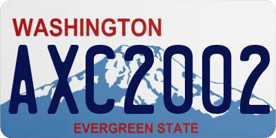 WA license plate AXC2002