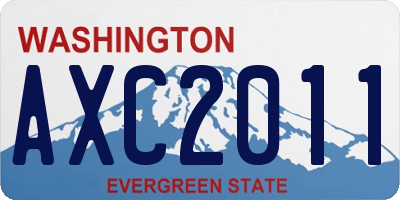 WA license plate AXC2011