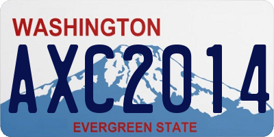 WA license plate AXC2014