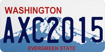 WA license plate AXC2015