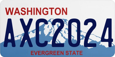 WA license plate AXC2024