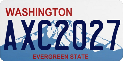 WA license plate AXC2027
